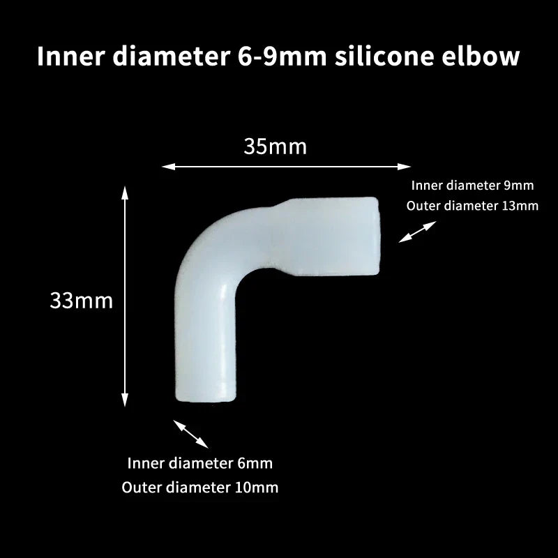 Silicone Elbow Pipe Connector for Garden & Aquarium Tubing