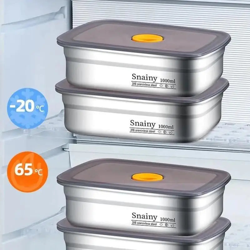 Stainless Steel Leakproof Lunch Box 600/1000/1500ml Food Container