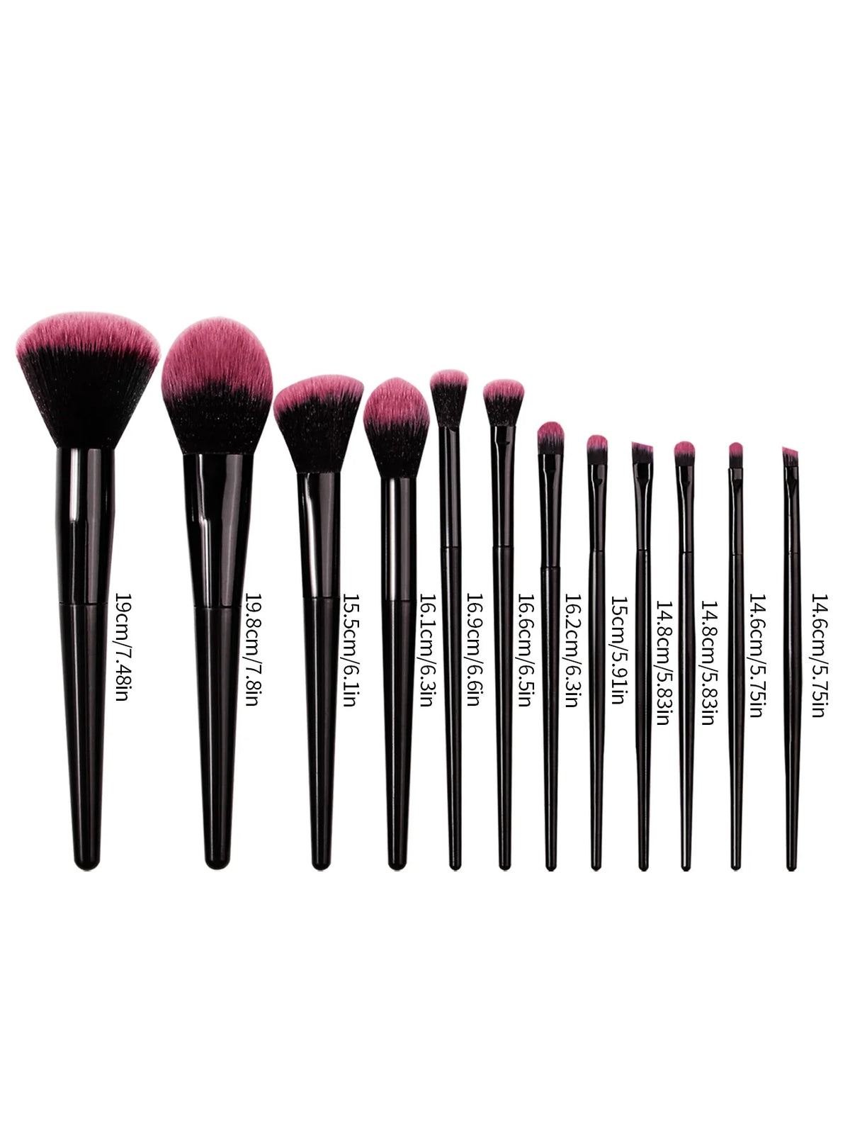 12Pcs Soft Makeup Brush Set – Foundation, Blush & Eyeshadow