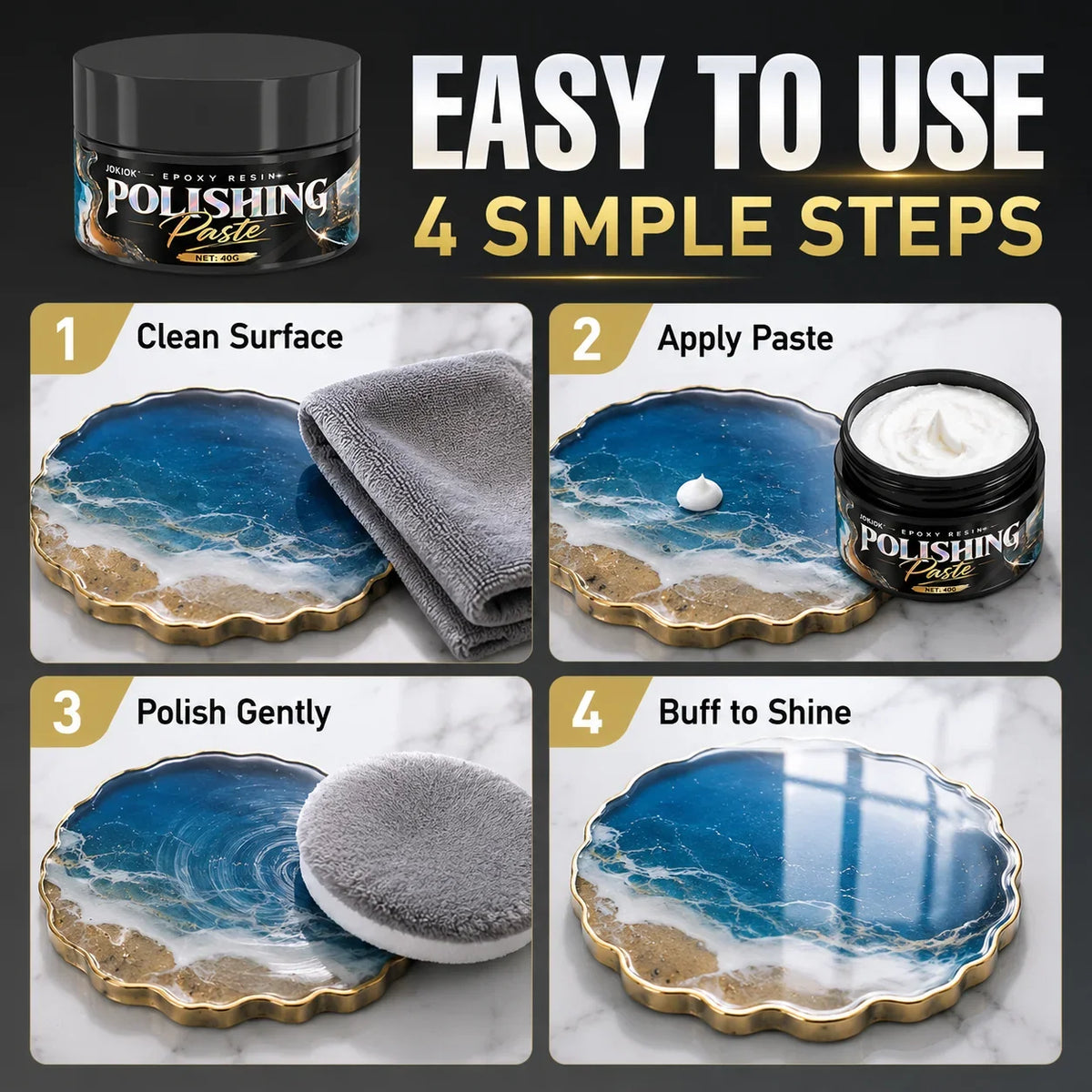 Epoxy Resin Polishing Kit – Scratch Compound & Luster Cream