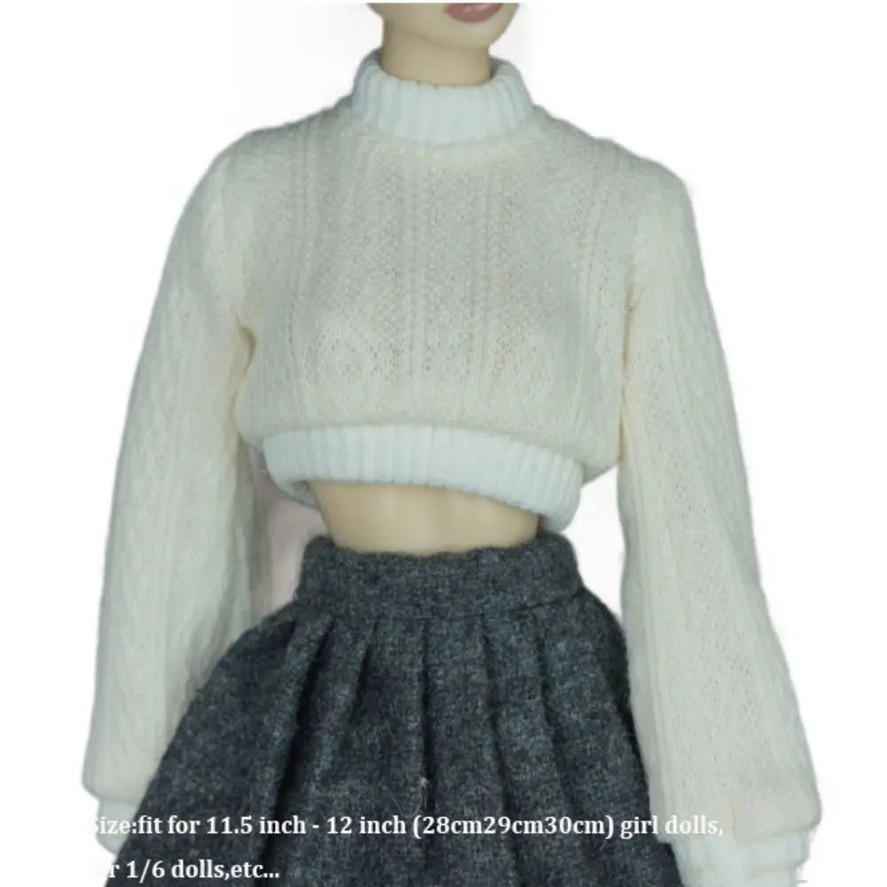 Handmade Knitted Doll Sweater Multicolor Top for 1/6 Dolls