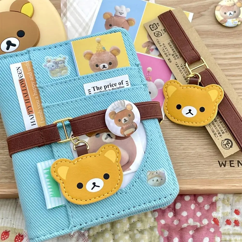 Cartoon Bear Notebook Elastic Strap | Adjustable Loose-Leaf Binder