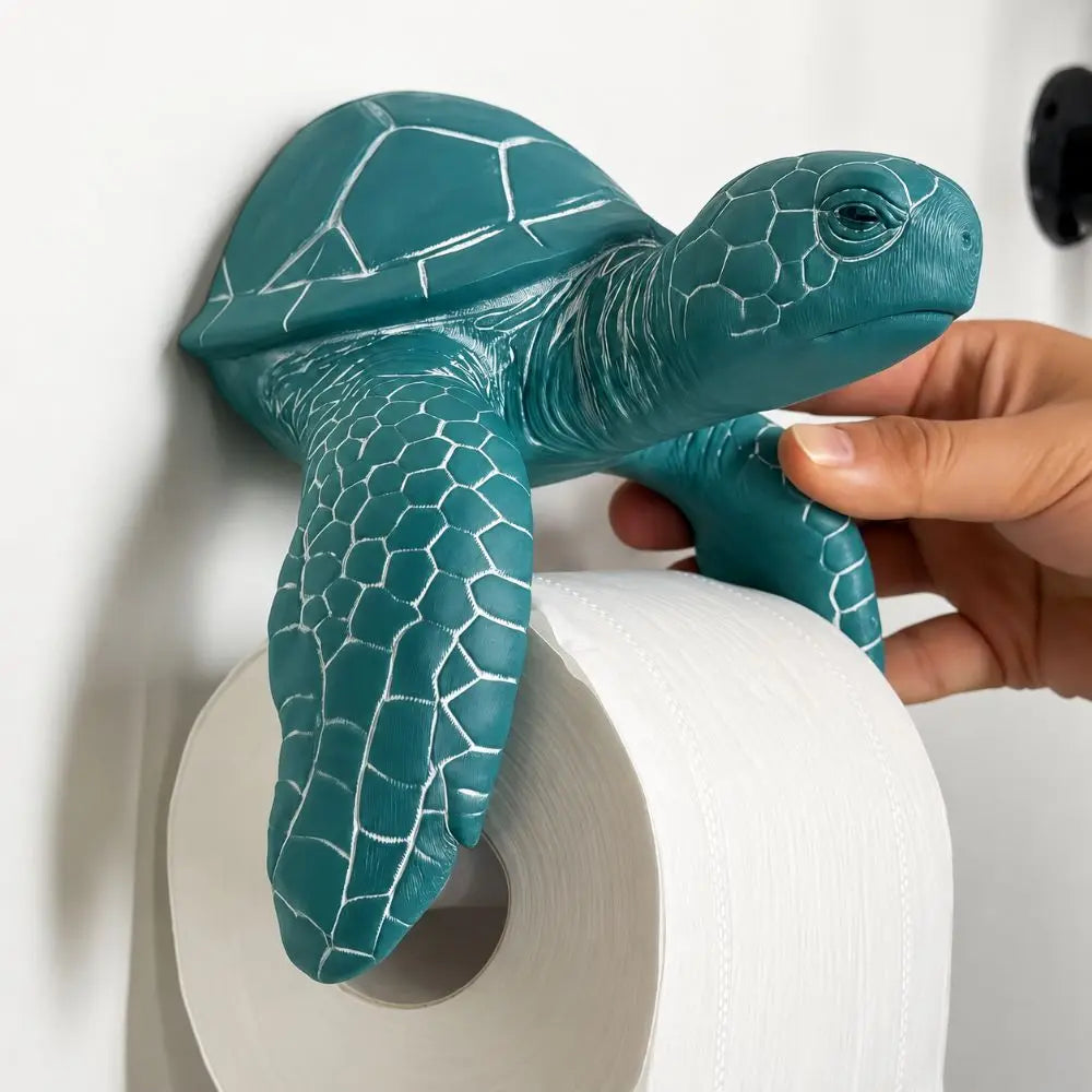 3D Printed Sea Turtle Toilet Paper Holder – Coastal Decor