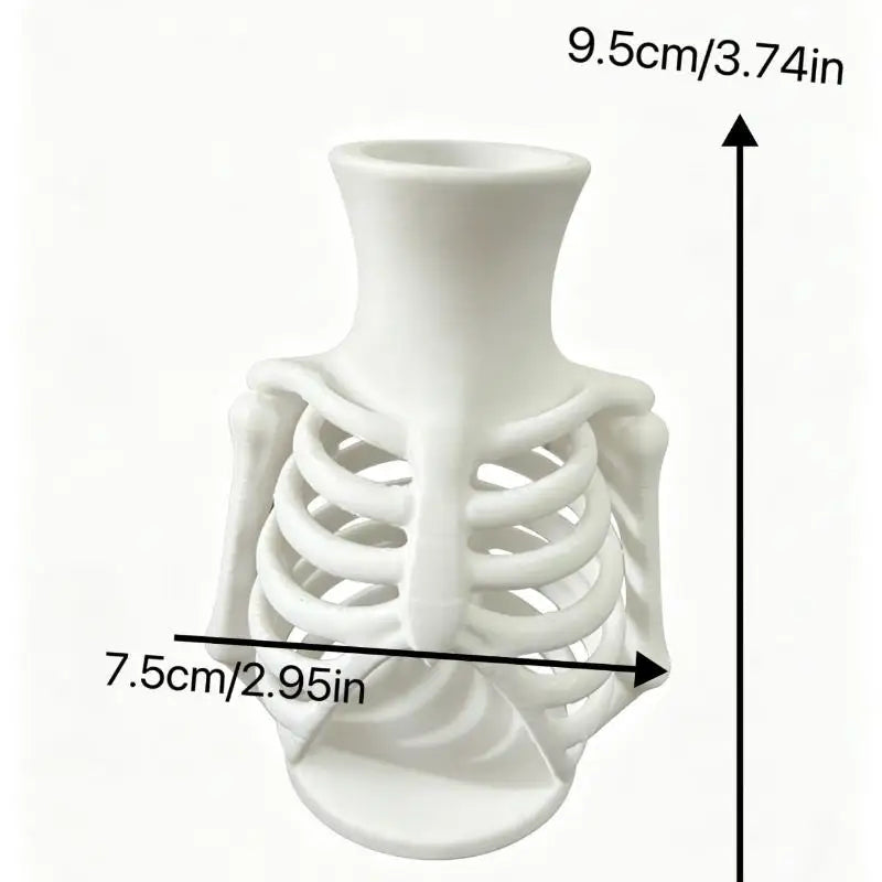3D Printed Skeleton Ribcage Vase | Gothic Halloween Décor
