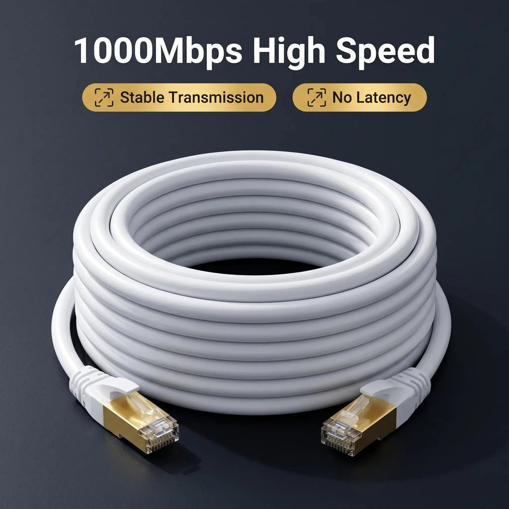 Cat6 Ethernet Cable RJ45 UTP 1000Mbps LAN Cord – PC, PS5 & Xbox