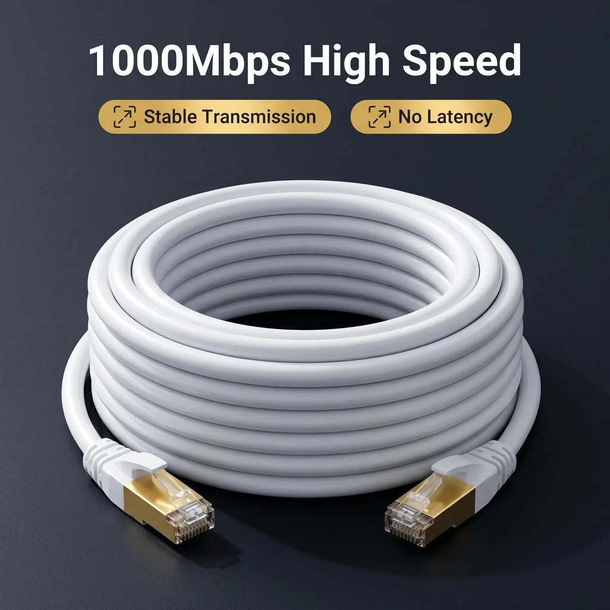 Cat6 Ethernet Cable RJ45 UTP 1000Mbps LAN Cord – PC, PS5 & Xbox