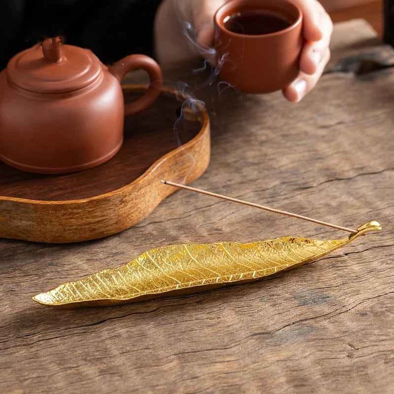 Long Leaf Incense Holder & Ash Catcher – Meditation Décor