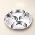 Stainless Steel Divided Serving Tray 24cm | Mess Hall Plate