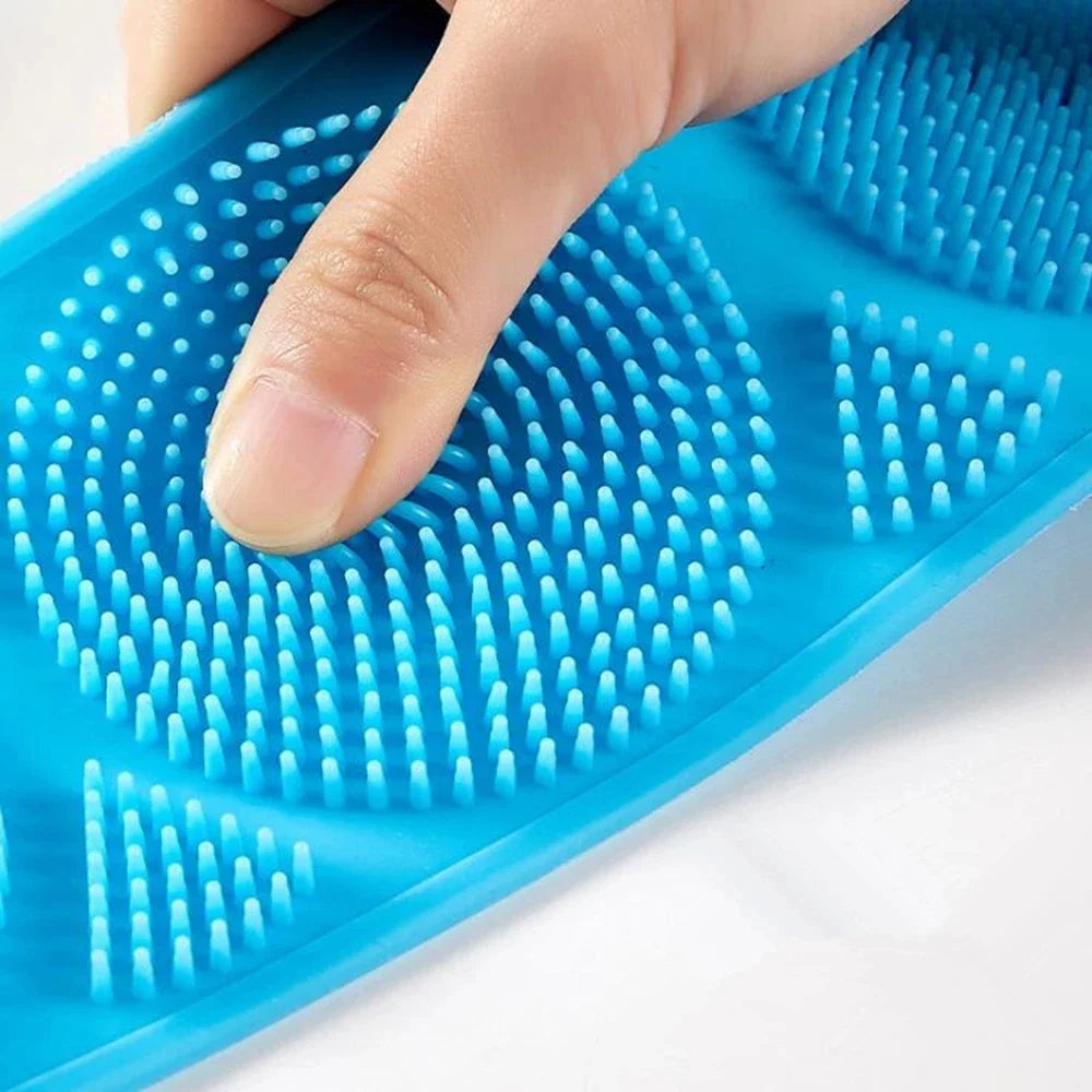 Silicone Body Scrub Brush & Exfoliating Back Bath Belt