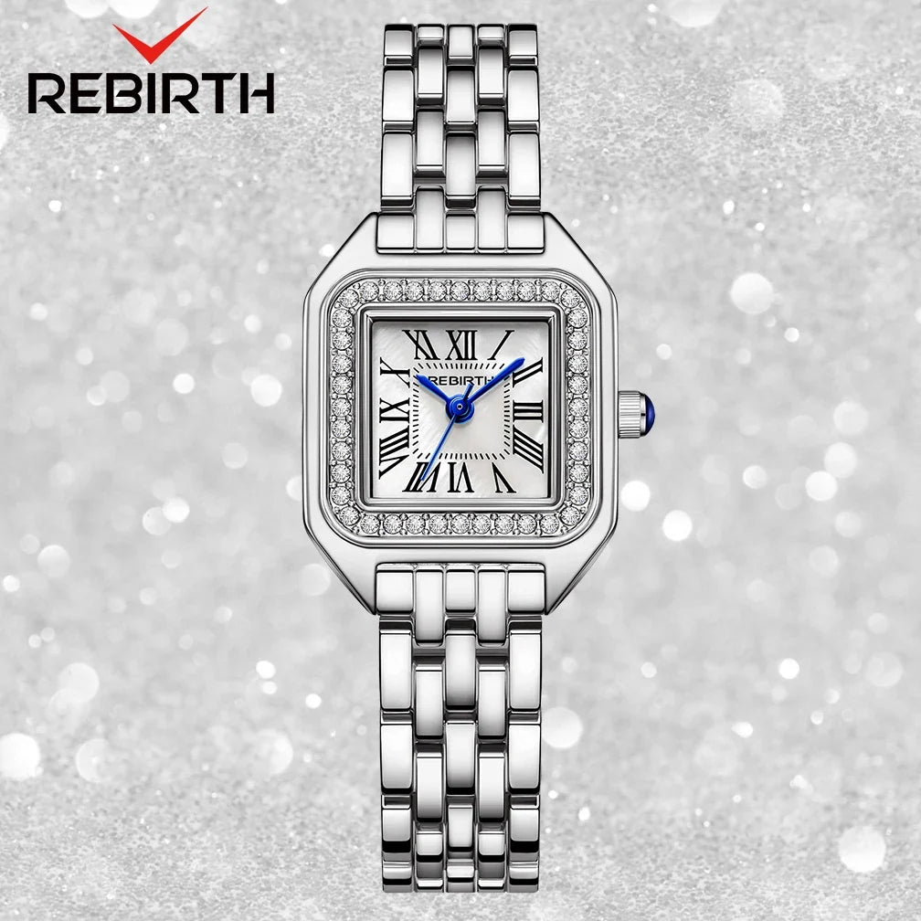 REBIRTH Women's Square Roman Numeral Quartz Watch | Elegant