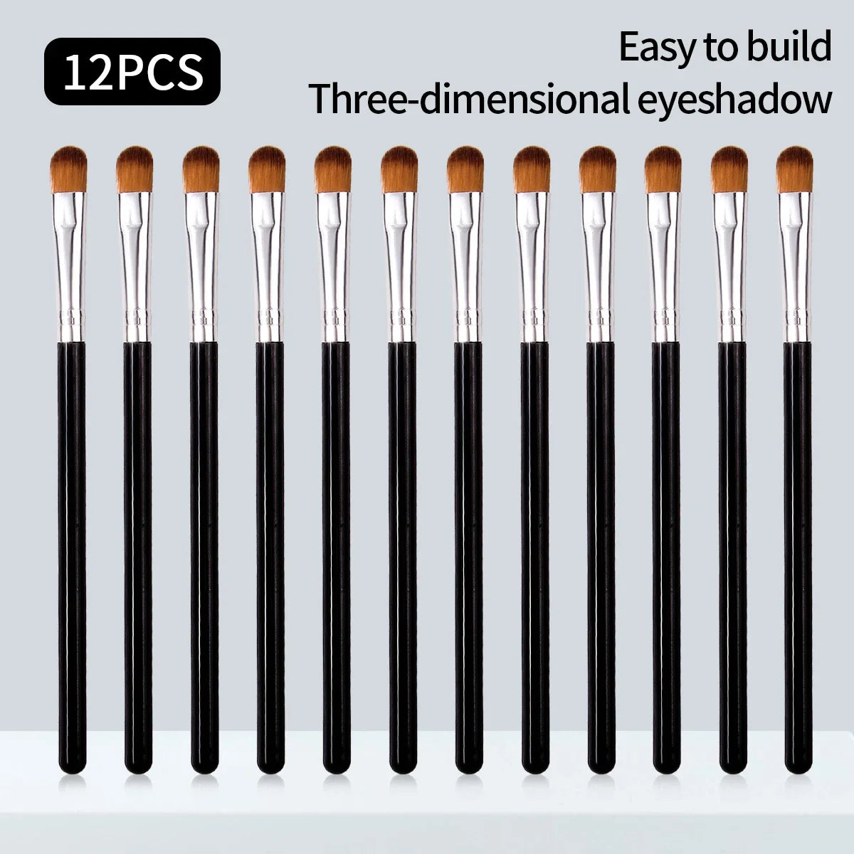 12Pcs Pink Eyeshadow & Concealer Brushes – Soft Synthetic Set
