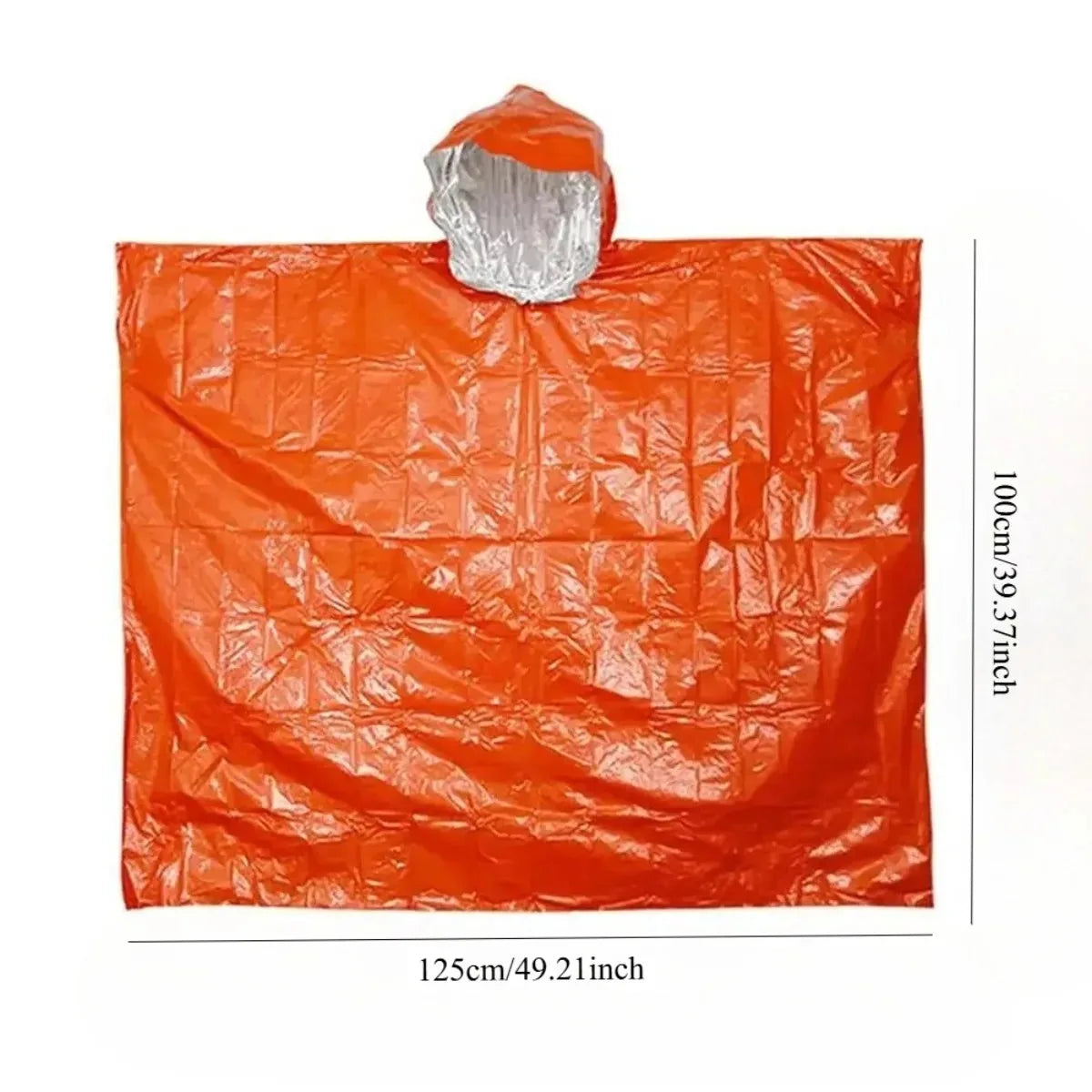 2-in-1 Emergency Rain Poncho & Thermal Survival Blanket