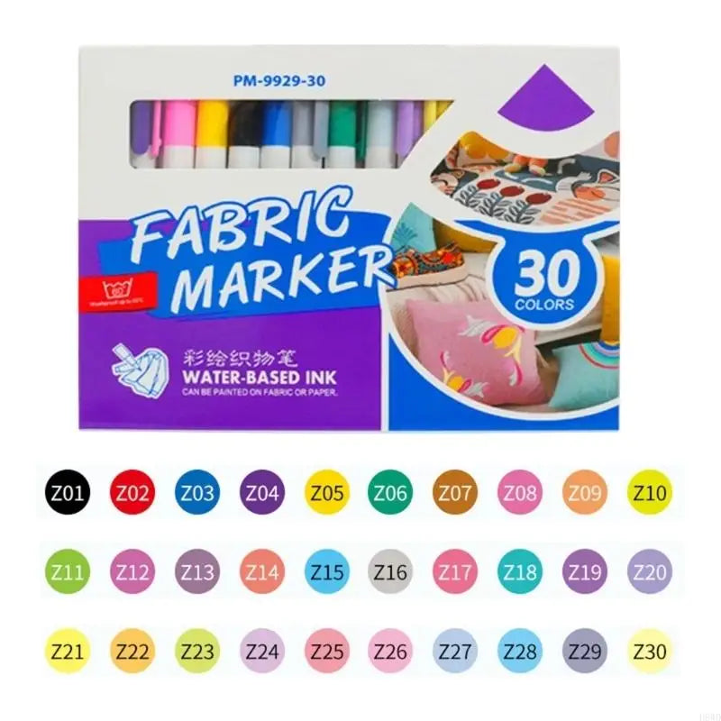 Water-Based Fabric Marker Set – 8 Colors for Cloth & Canvas
