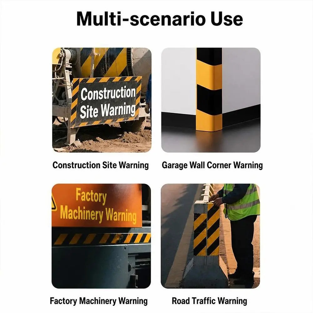 2M Self-Adhesive Garage Wall Guard Strip – Black & Yellow