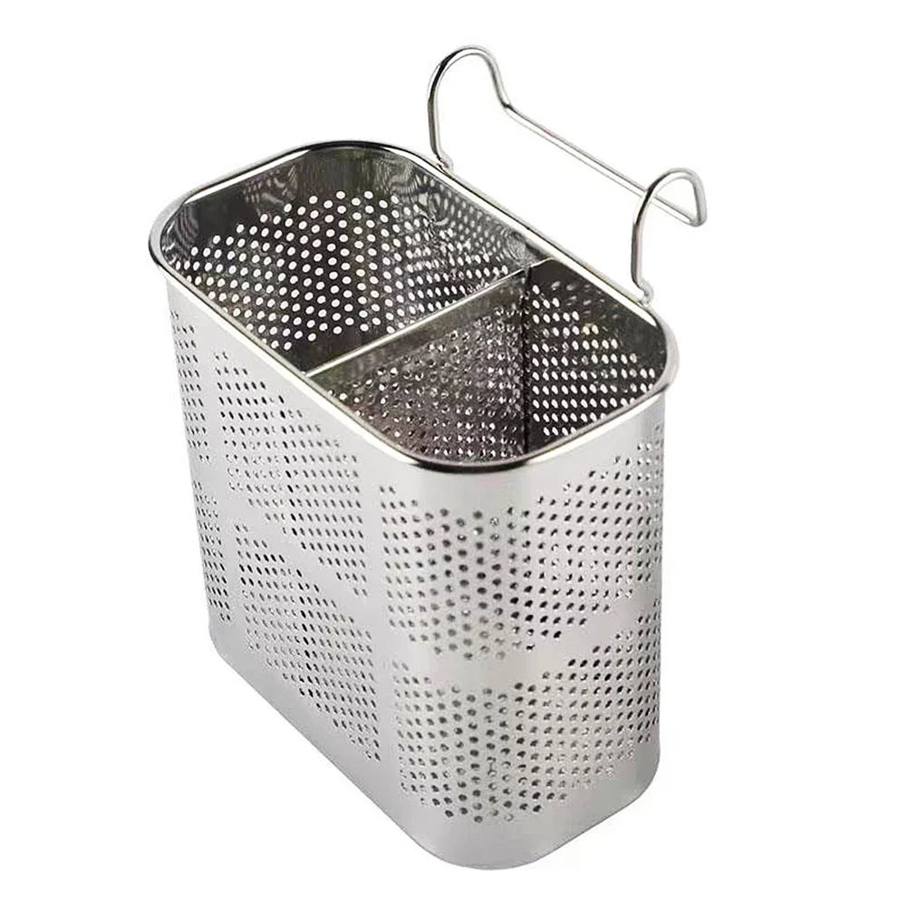 Stainless Steel Utensil Drying Basket & Chopstick Rack