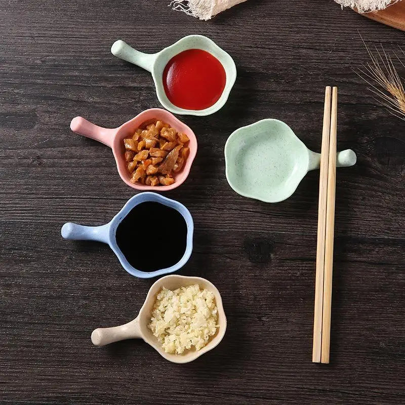 Wheat Straw Seasoning Dish | Japanese Dipping Bowl BPA-Free
