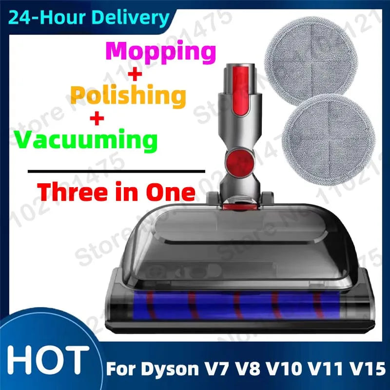 Motorized Mop Floor Brush Head + Water Tank for Dyson V7–V15