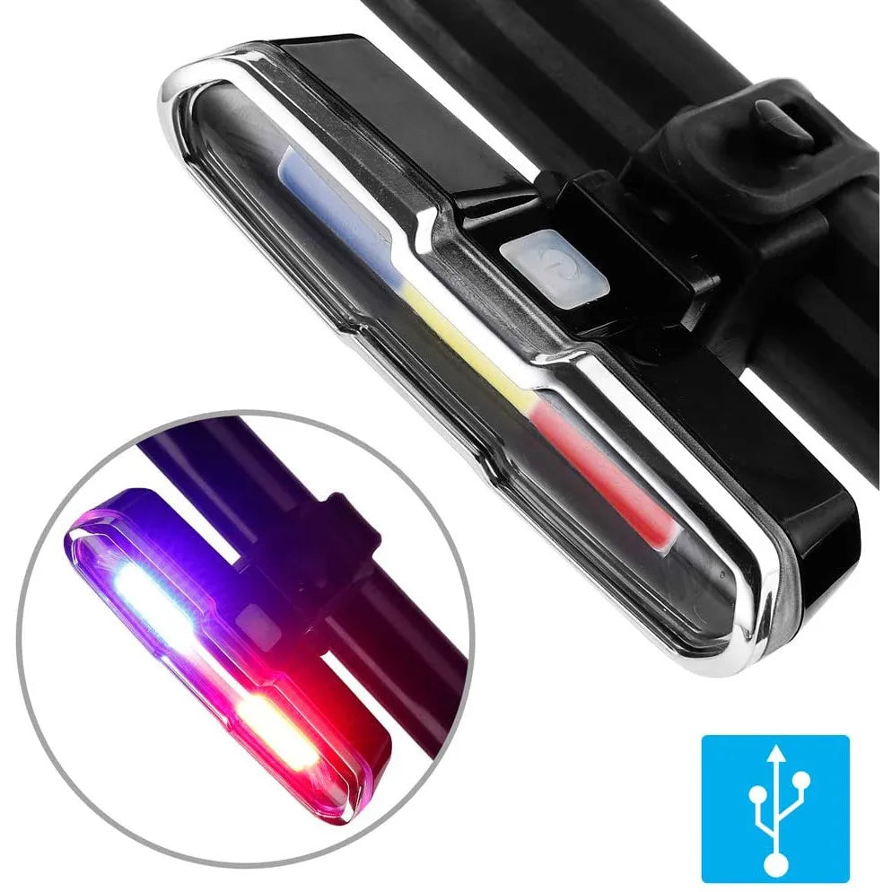 BUCKLOS USB Rechargeable LED Bicycle Rear Tail Light MTB