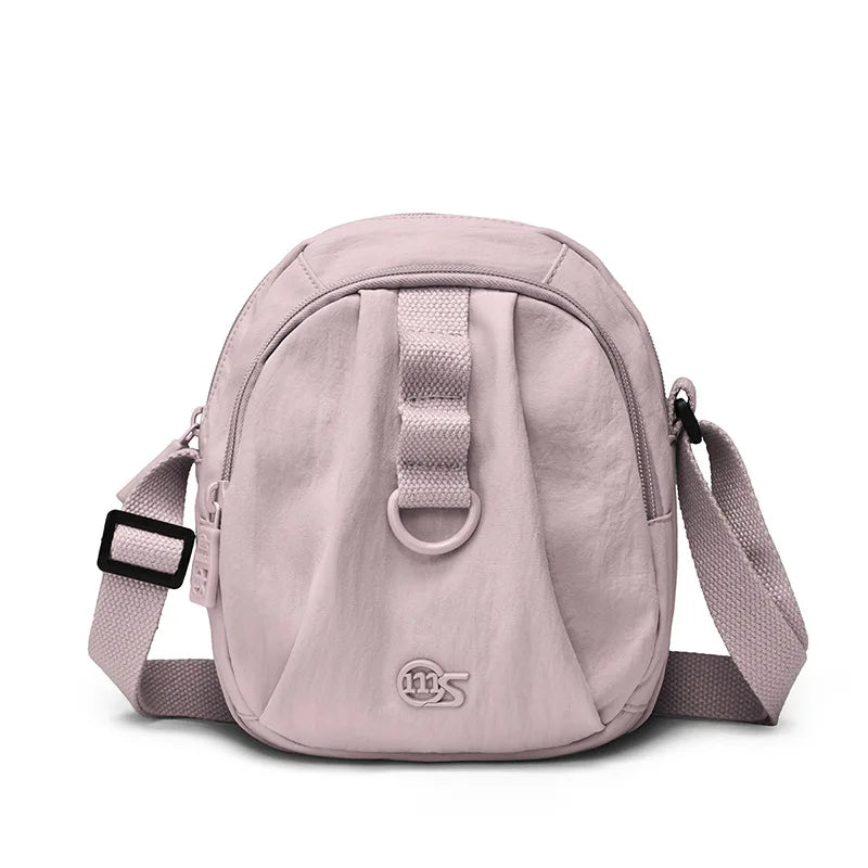 Mini Crossbody Bag for Women – Nylon Shell Shoulder Bag