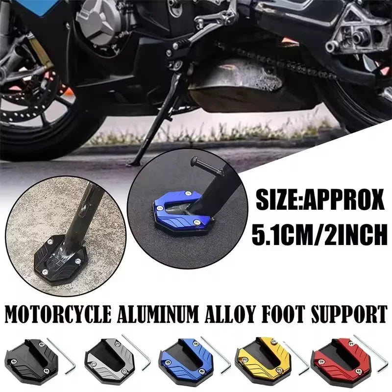 Aluminum Motorcycle Kickstand Extension Foot Pad Side Stand