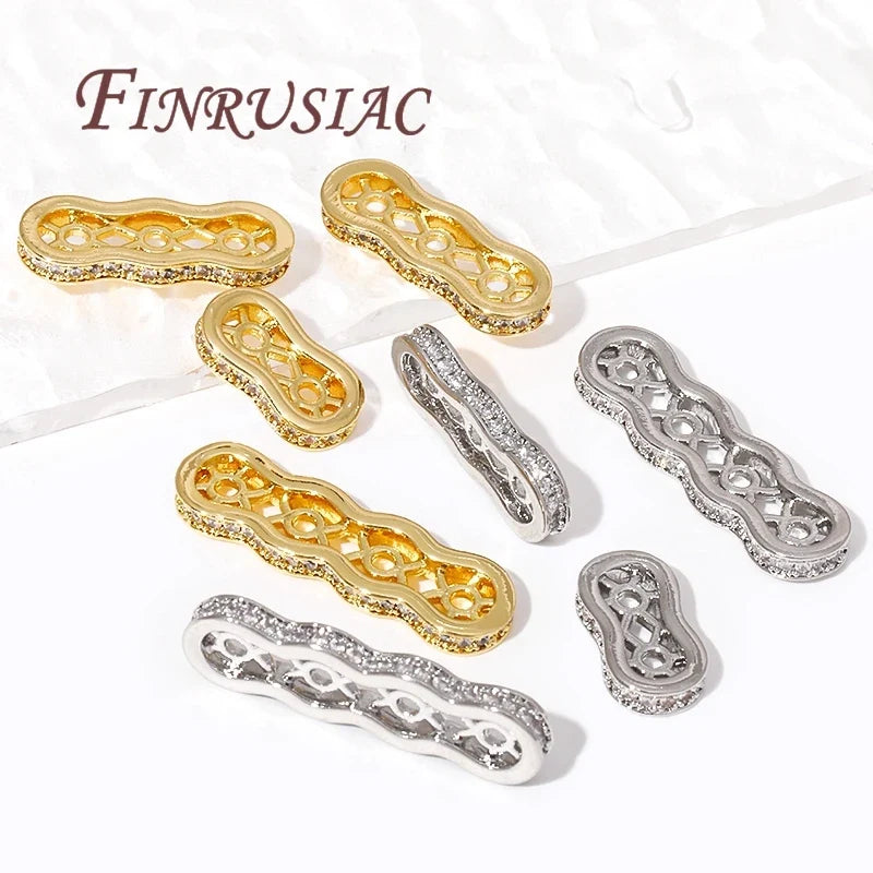 18K Gold Plated Zircon Spacer Beads – DIY Jewelry Findings