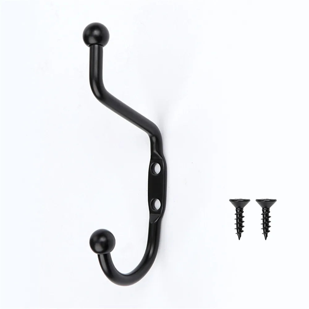 Vintage Zinc Alloy Wall Hooks Set – Coat, Towel & Key Hanger