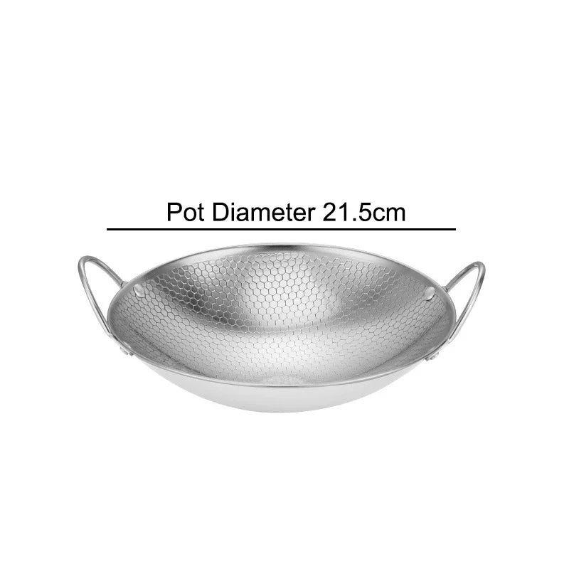 Stainless Steel Honeycomb Non-Stick Skillet with Handle