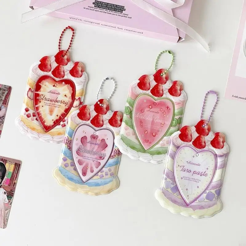 Strawberry PVC Photo Card Holder Sleeve – Cute Bag Charm