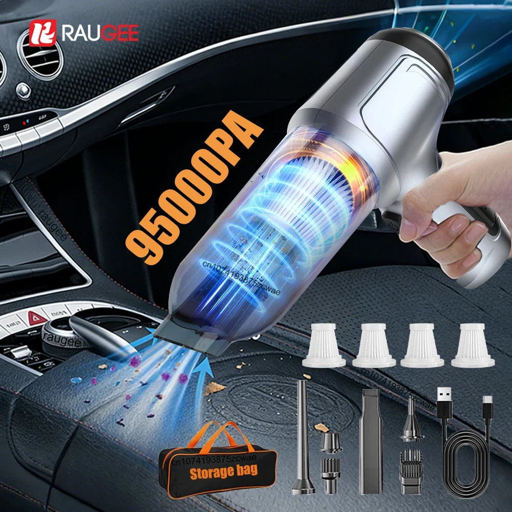 Portable Wireless Car Vacuum Cleaner 120W – Handheld Mini