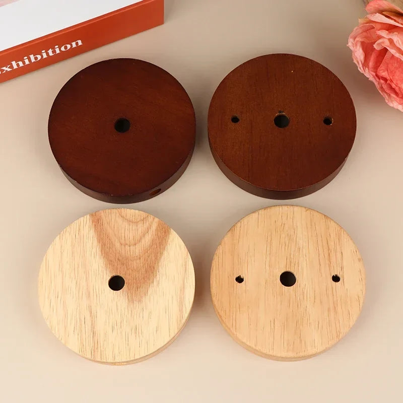 Wood Ceiling Plate Lamp Base 10/12cm – DIY Chandelier Holder