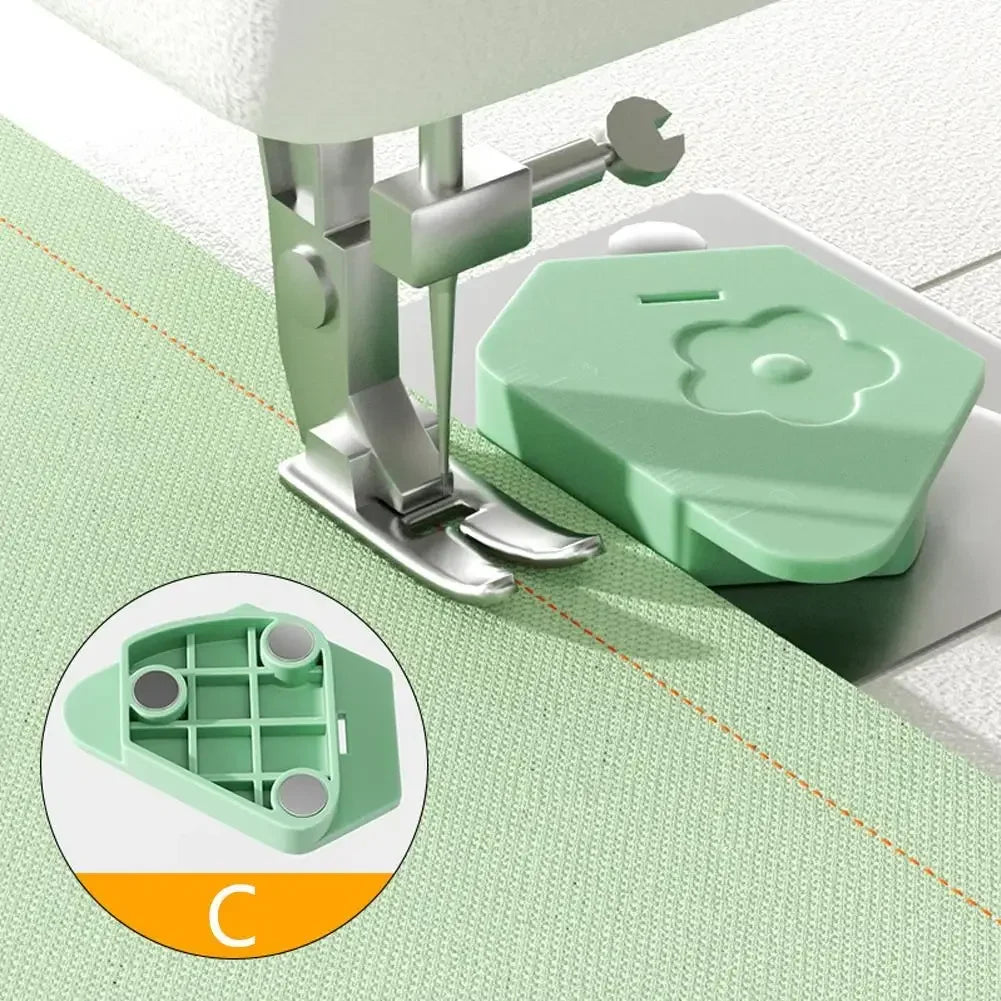 Magnetic Sewing Machine Gauge – Anti-Curl Edge Guide Tool