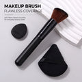 Angled Foundation Brush Set with Powder Puff & Sponge