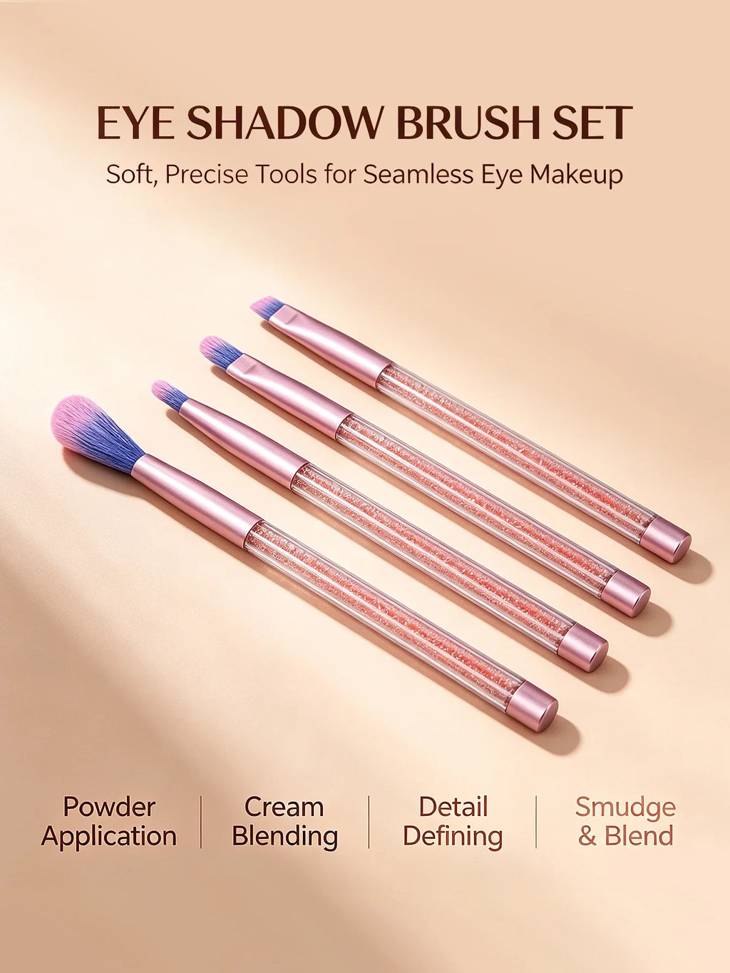 4PCS Makeup Brush Set – Highlighter, Eyebrow, Concealer & Eyeshadow