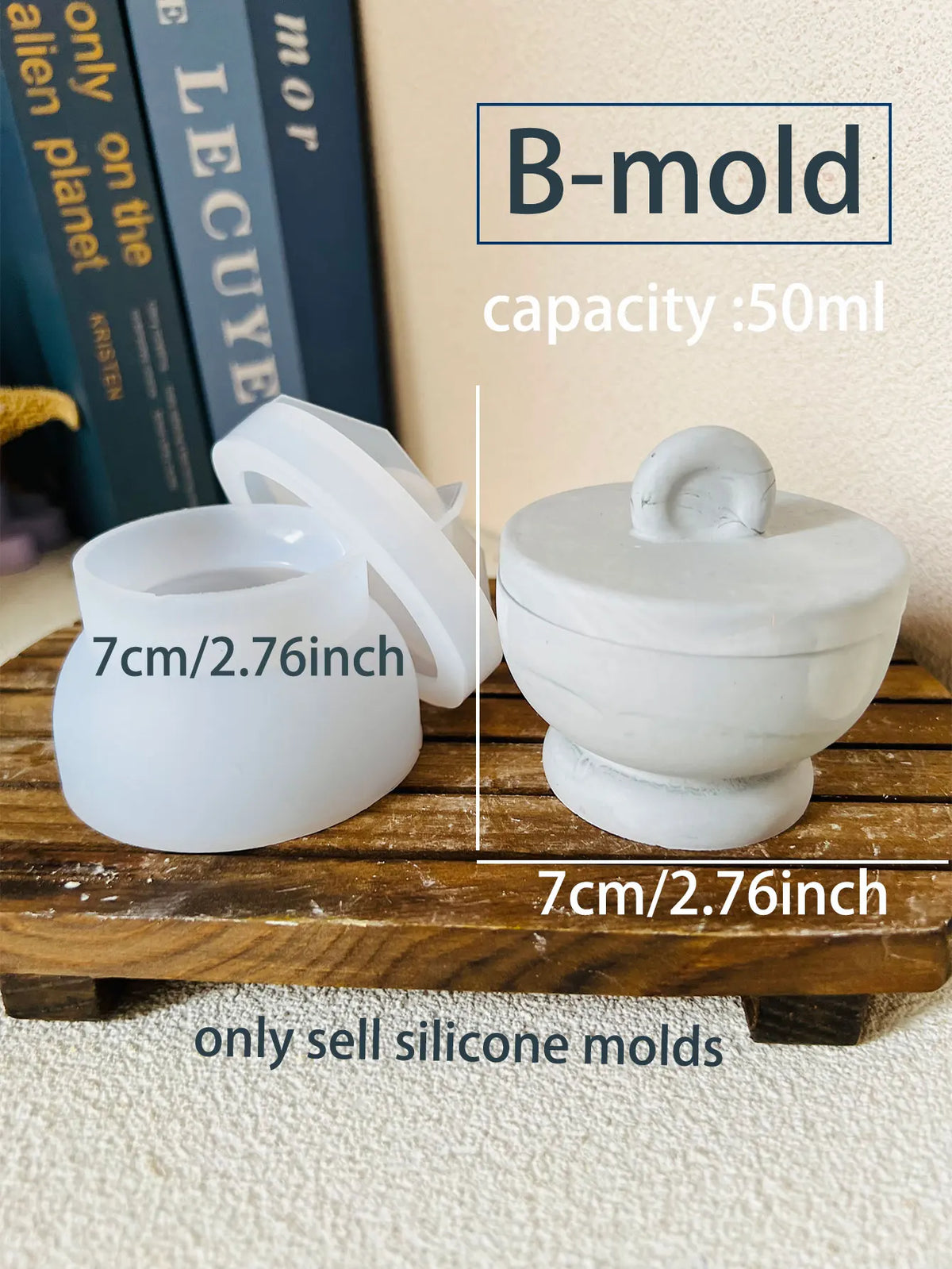 Silicone Resin Mold Set – Candle Jar, Rose & Storage Box