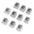 10PCS RJ11 PCB Telephone Socket 4P4C 6P6C 6P4C Female Connector