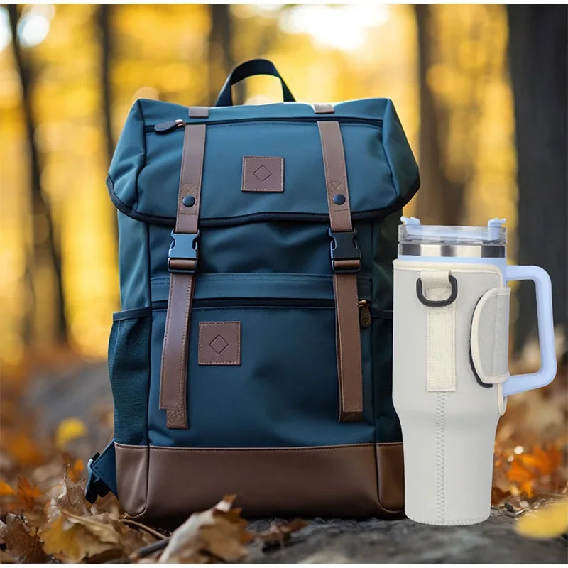 40oz Tumbler Shoulder Strap Carrier Bag | Foldable Cup Sleeve