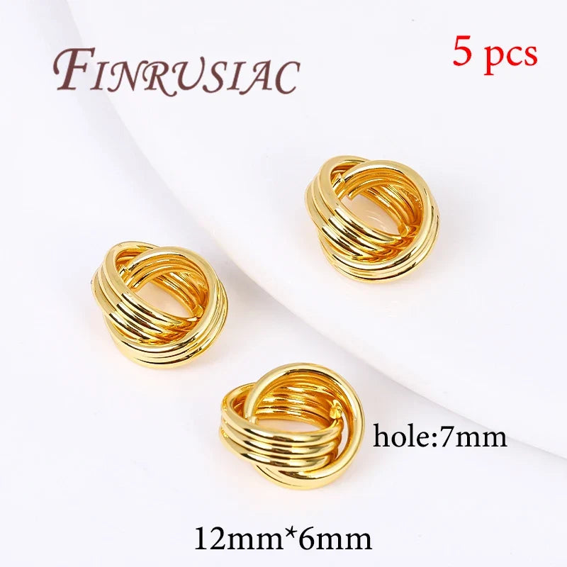 Gold Plated Brass Spacer Beads – DIY Jewelry Findings 6mm×8mm