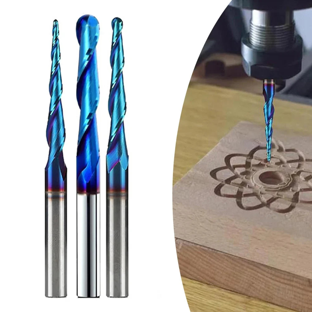 Cobalt Alloy Ball Nose End Mill 6.35mm Shank 45° Spiral | CNC