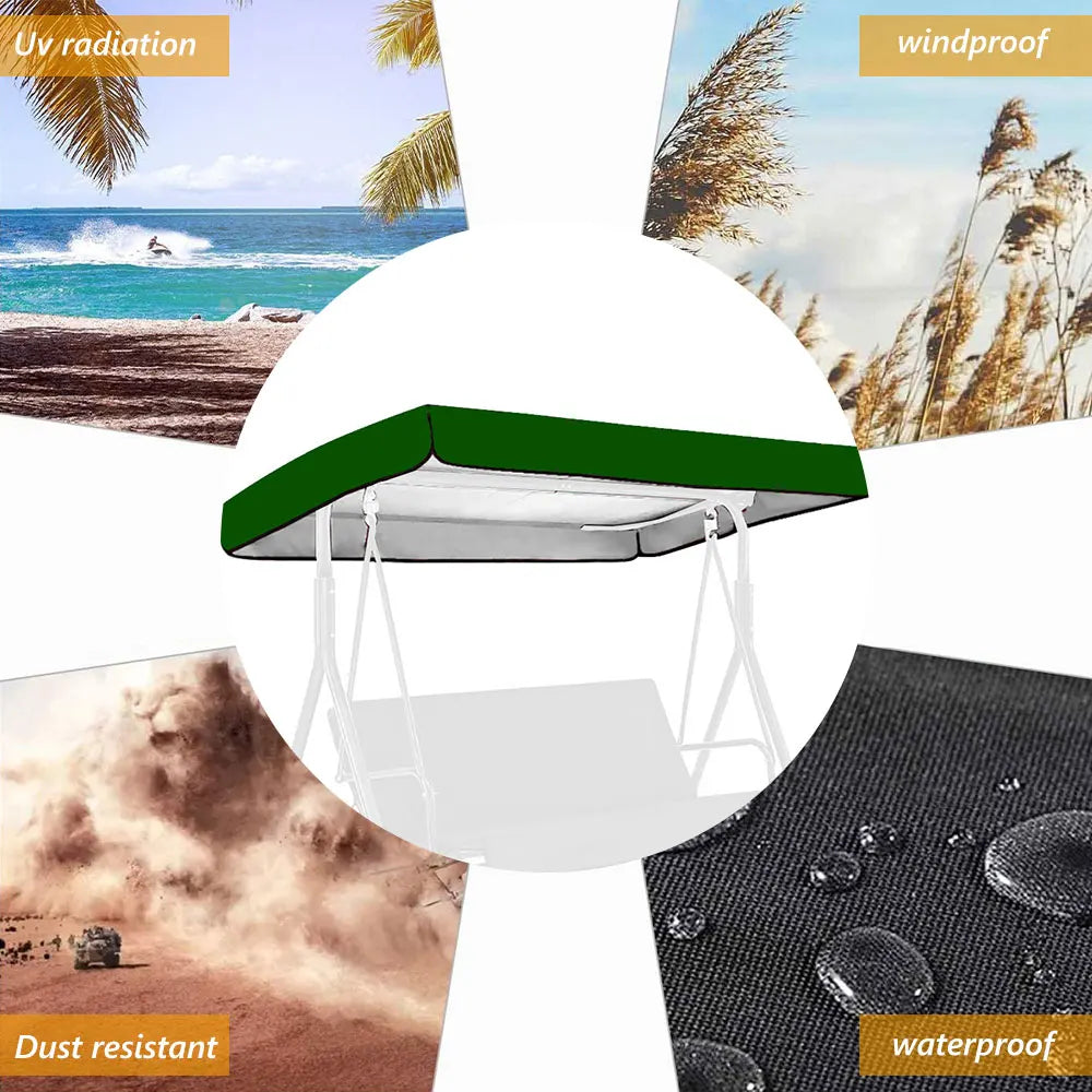 Waterproof Swing Canopy Replacement Cover – Garden Patio Bench