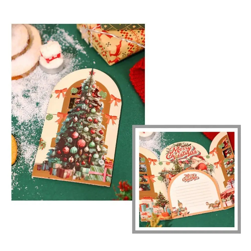 3D Pop-Up Christmas Cards – Santa & Xmas Tree Multicolor