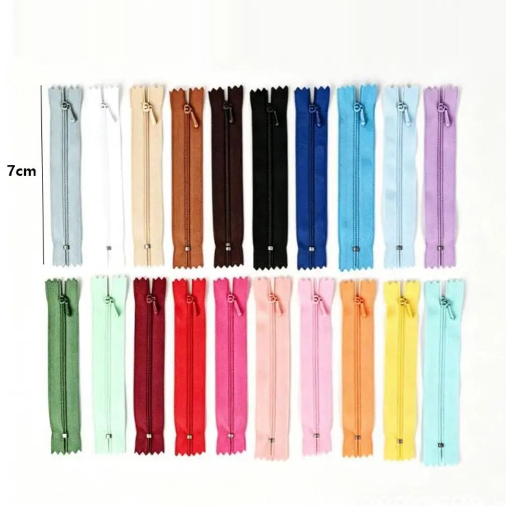 5-Pack 7cm Mini Zippers – Multicolor DIY Sewing & Doll Crafts