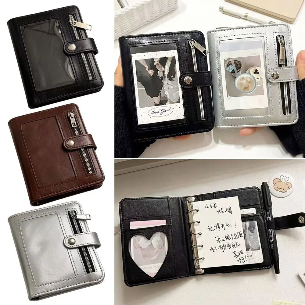 Nixie M5 PU Leather Binder Notebook | Photo Window 5-Ring Journal