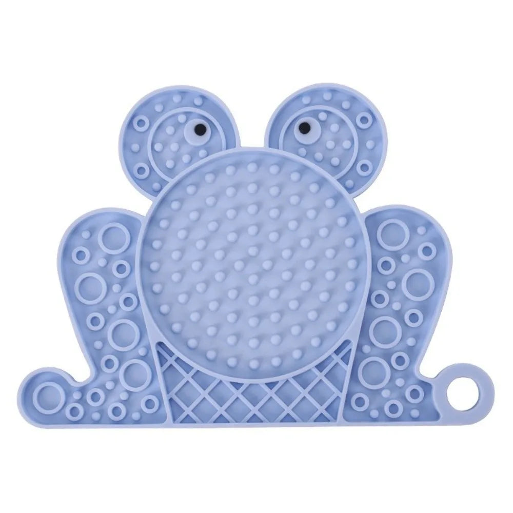 Silicone Slow Feeder Lick Mat – Frog & Fish Shape for Dogs