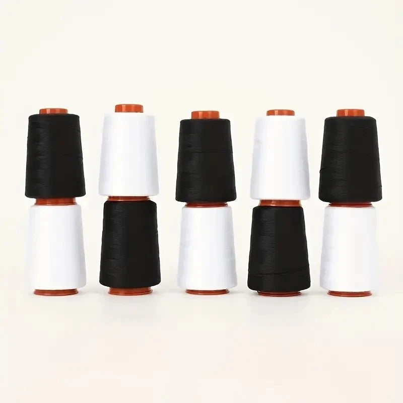 10-Pack 402 Polyester Sewing Thread – 800 Yds Black & White