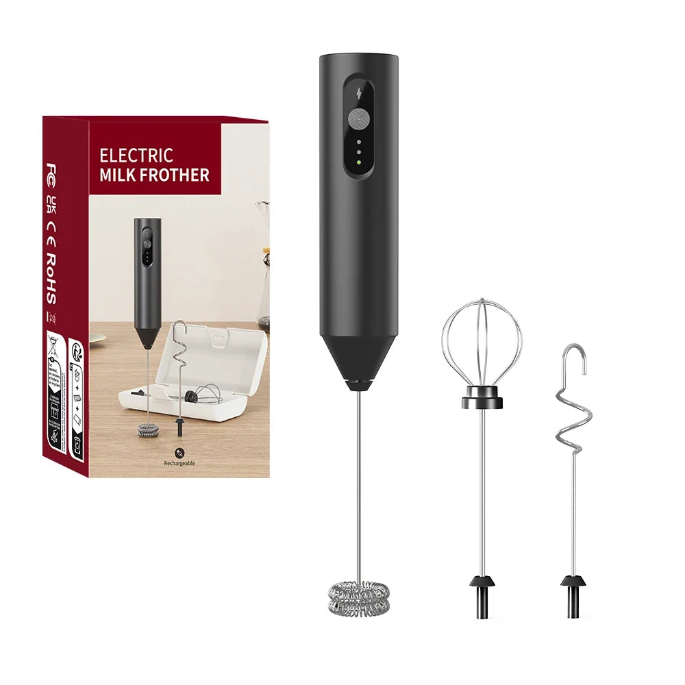 CLITON Wireless Electric Milk Frother & Portable Egg Beater