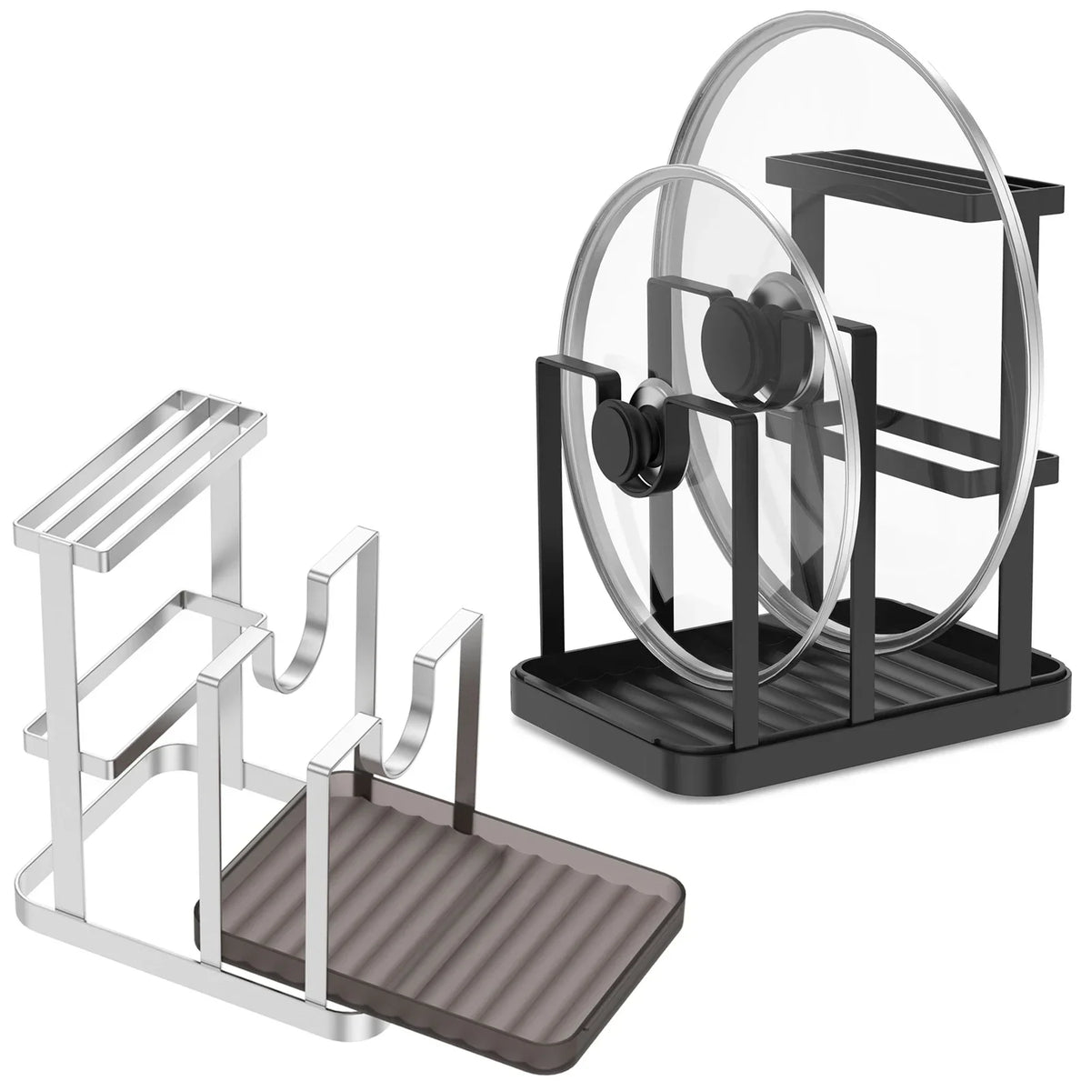 Stainless Steel Pot Lid Holder & Spoon Rest – Kitchen Organizer