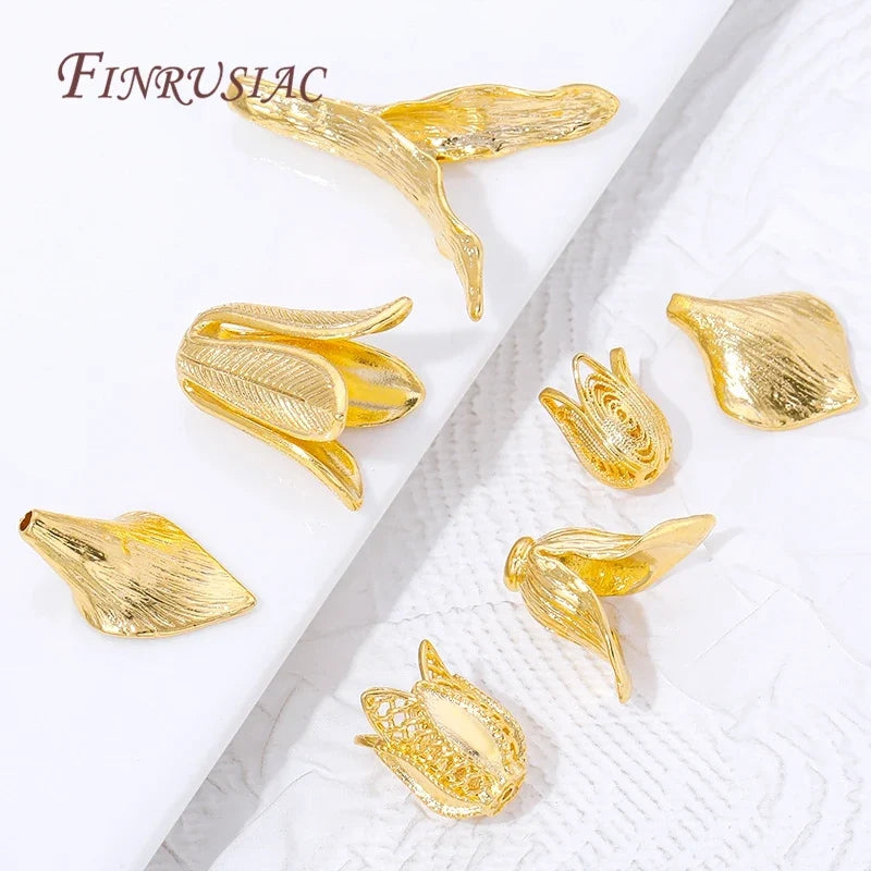 18K Gold Plated Brass Bead Caps & Tassel End Caps – DIY Jewelry