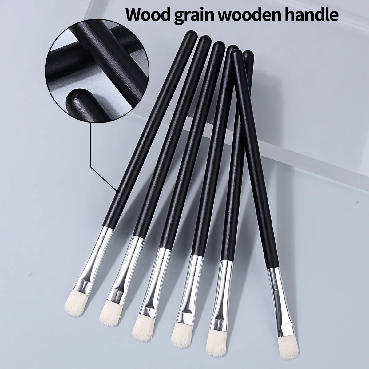 6-Piece Soft Eye Makeup Brush Set – Eyeshadow Blending Kit