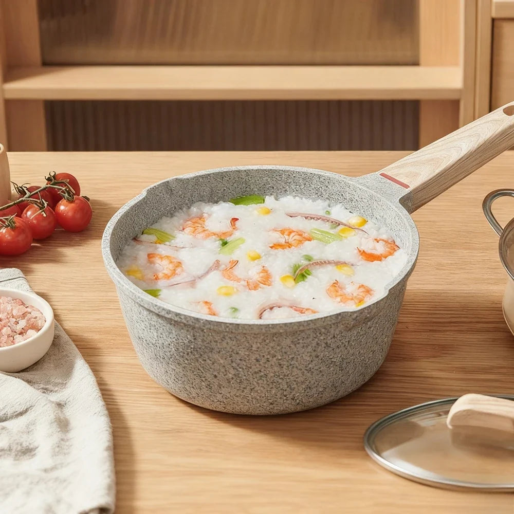 FEB.WIND Nonstick Milk Pot with Lid – Die Cast Soup & Baby Pan