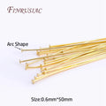 Arc-Shaped Flat Head Pins – Gold/Silver Plated Jewelry Findings